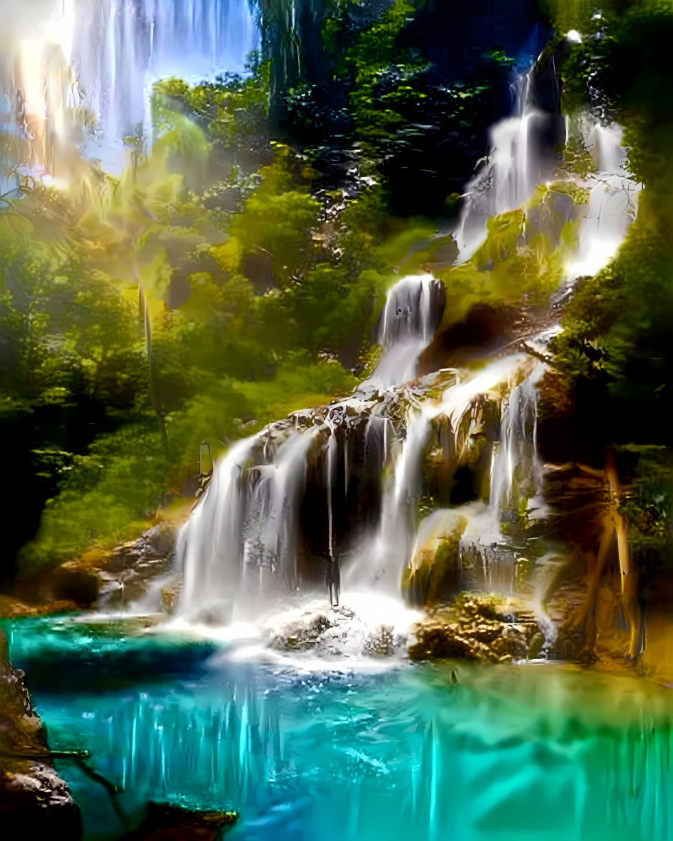 tropical waterfall