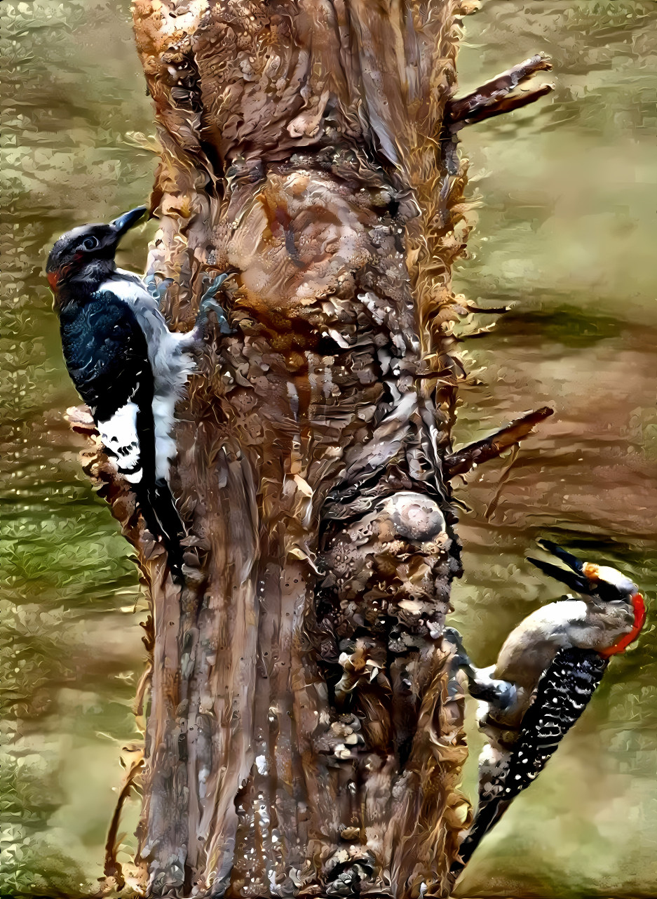 woodpecker couple