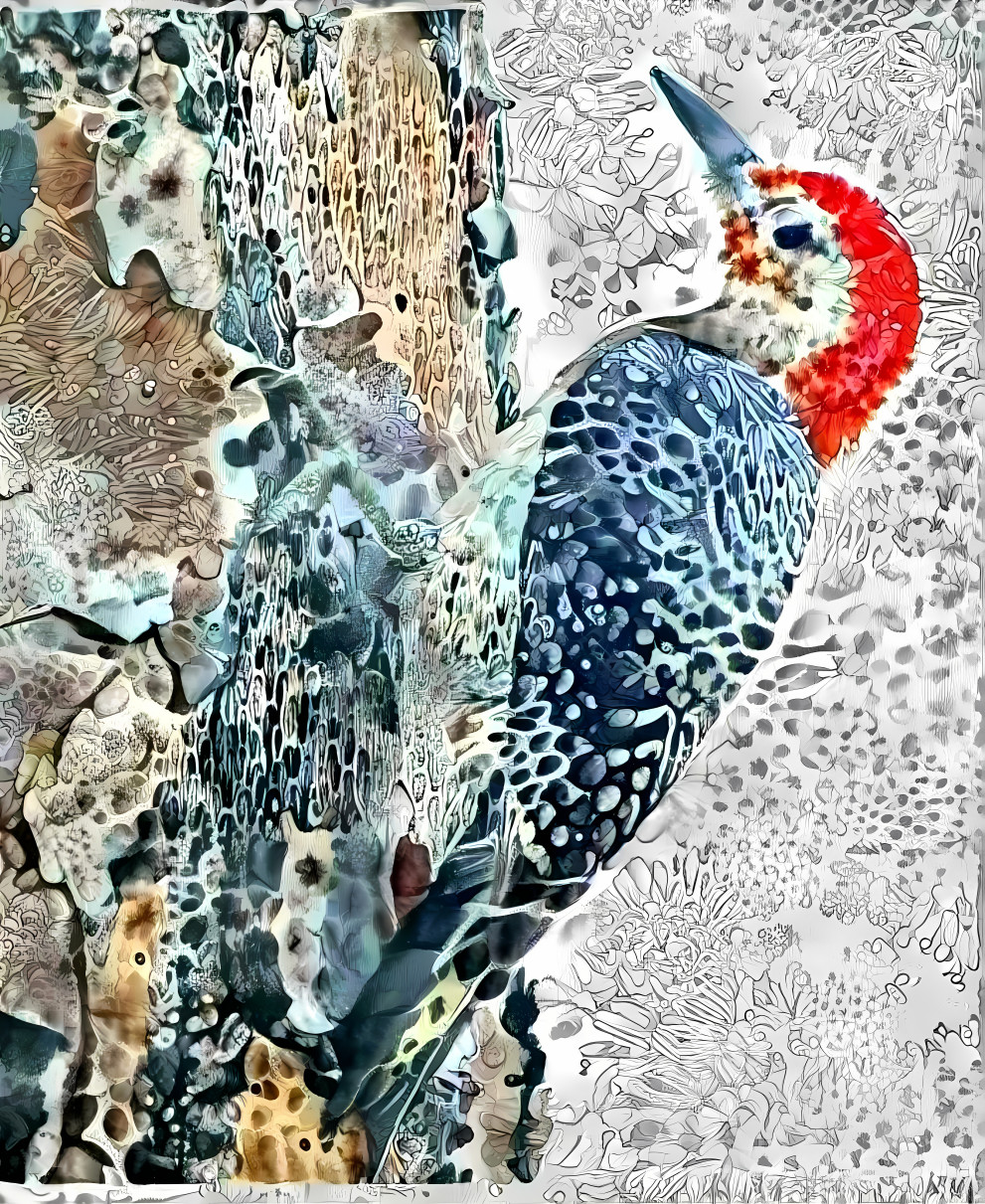 red head bird