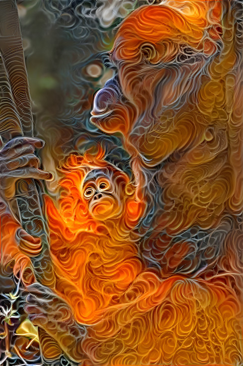 Abstract Orangutans 