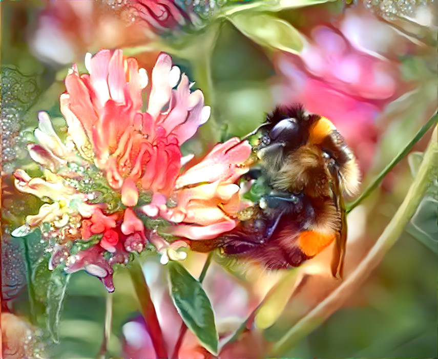 Bee on Clover 1