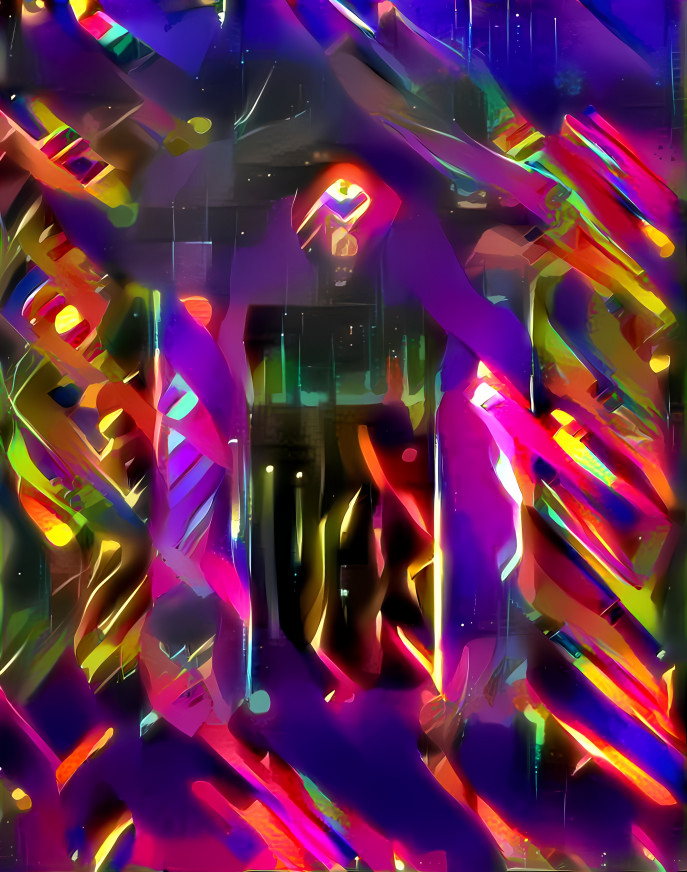 abstract portal with trippy head