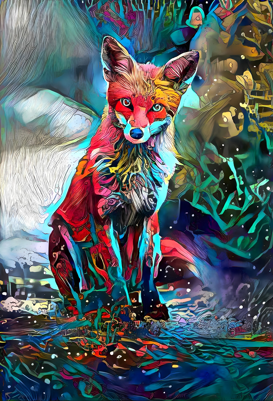 colorful fox