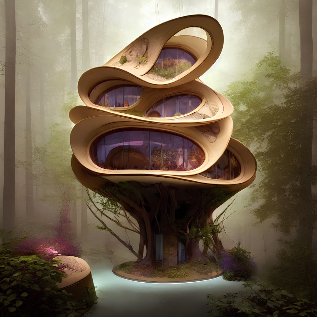 Unique Tree-Like Structure in Misty Forest