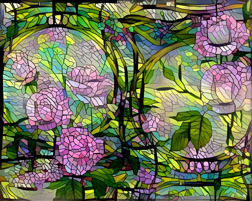 Art Nouveau Stained Glass Window