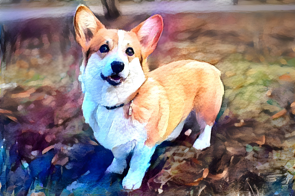 Cute Painted Corgi