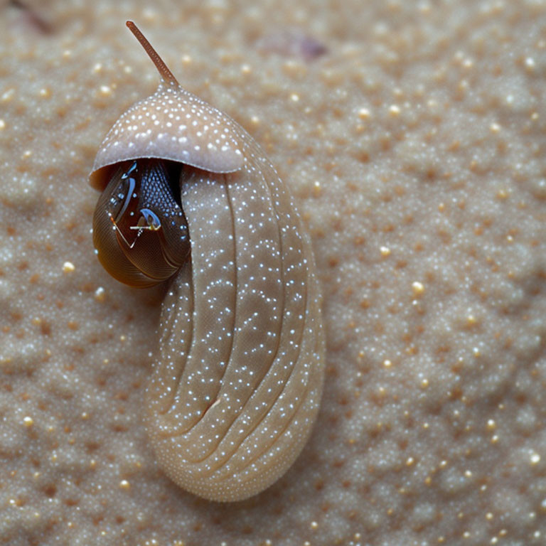 Hermit Crab Camouflaged in Seashell on Sandy Background