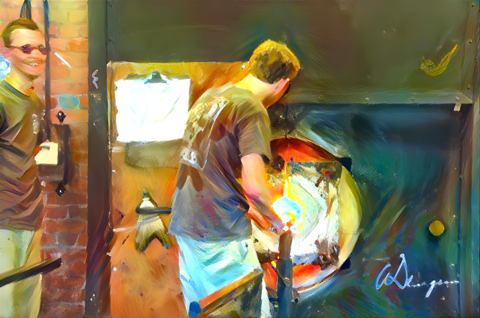 Blowing Glass (My Photo)