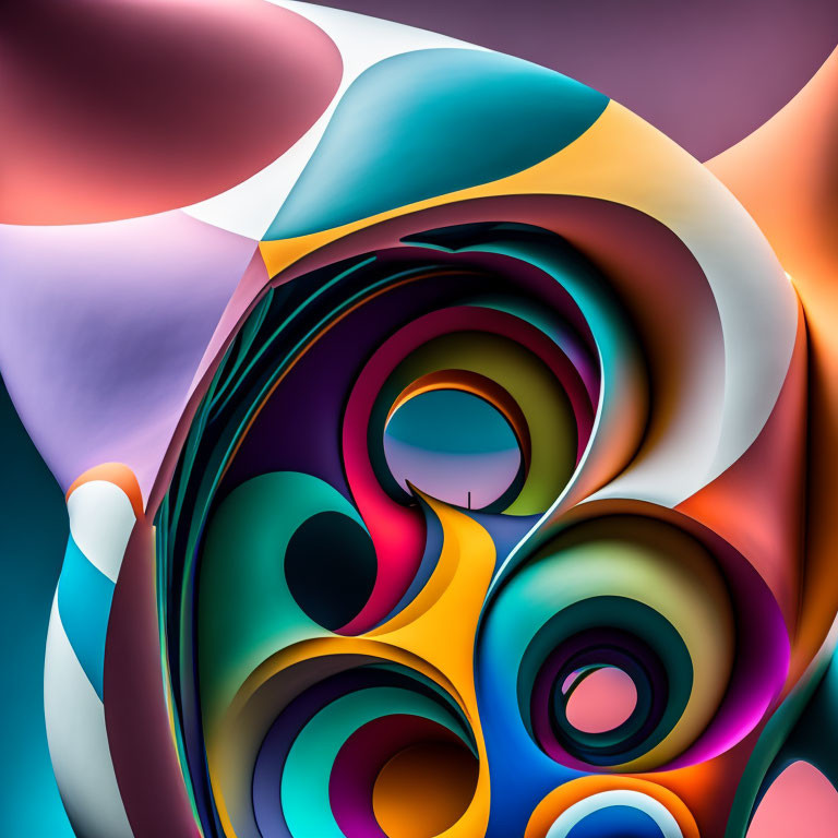 Vibrant swirling colors in abstract digital artwork