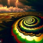 Colorful Fractal Art with Swirling Patterns & Psychedelic Designs