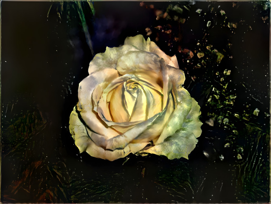 Rose on dark!