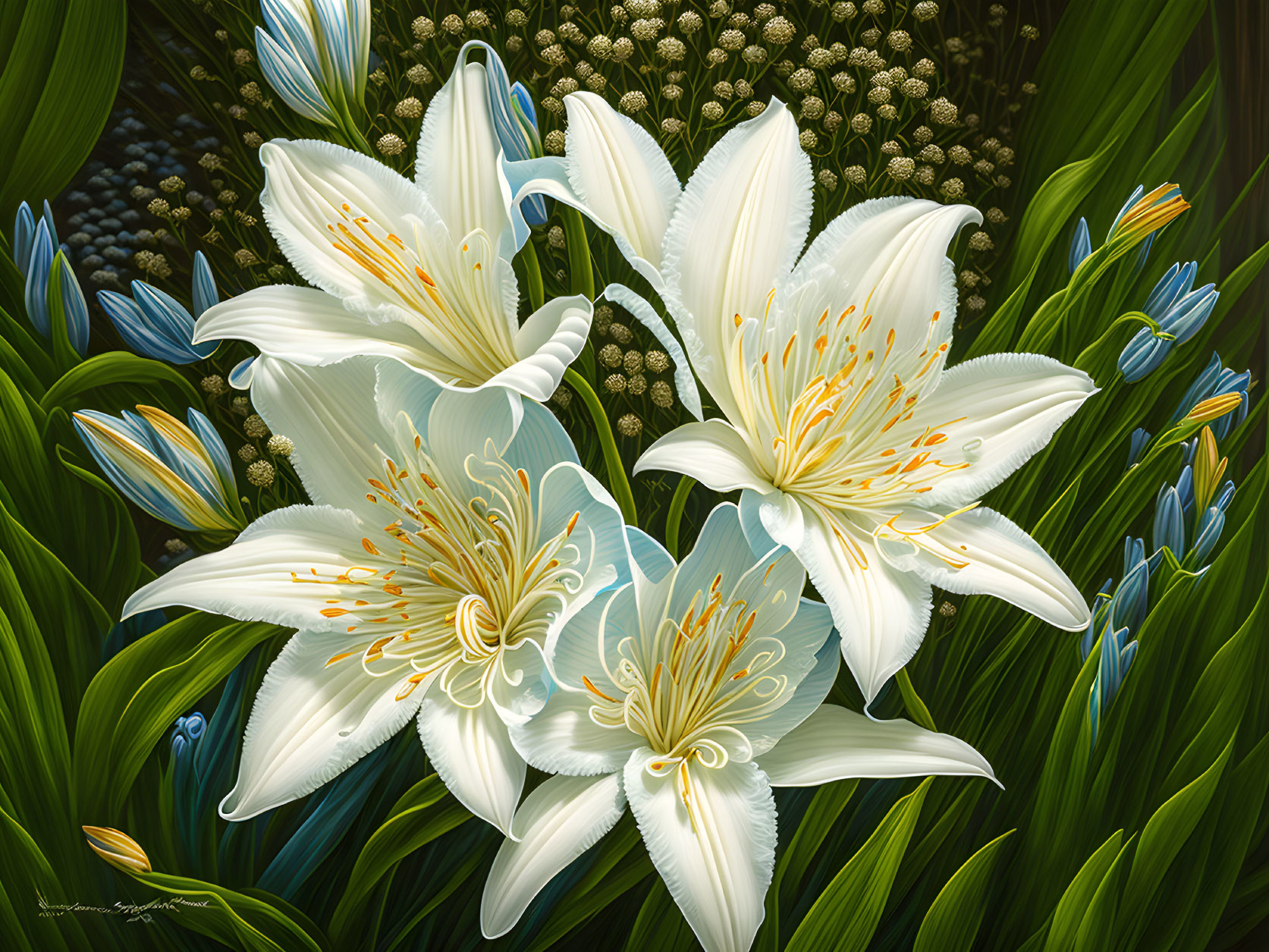 White lilies