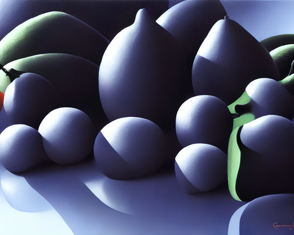 Digital Art: Fruits Illustration with Smooth Texture & Realistic Shadows