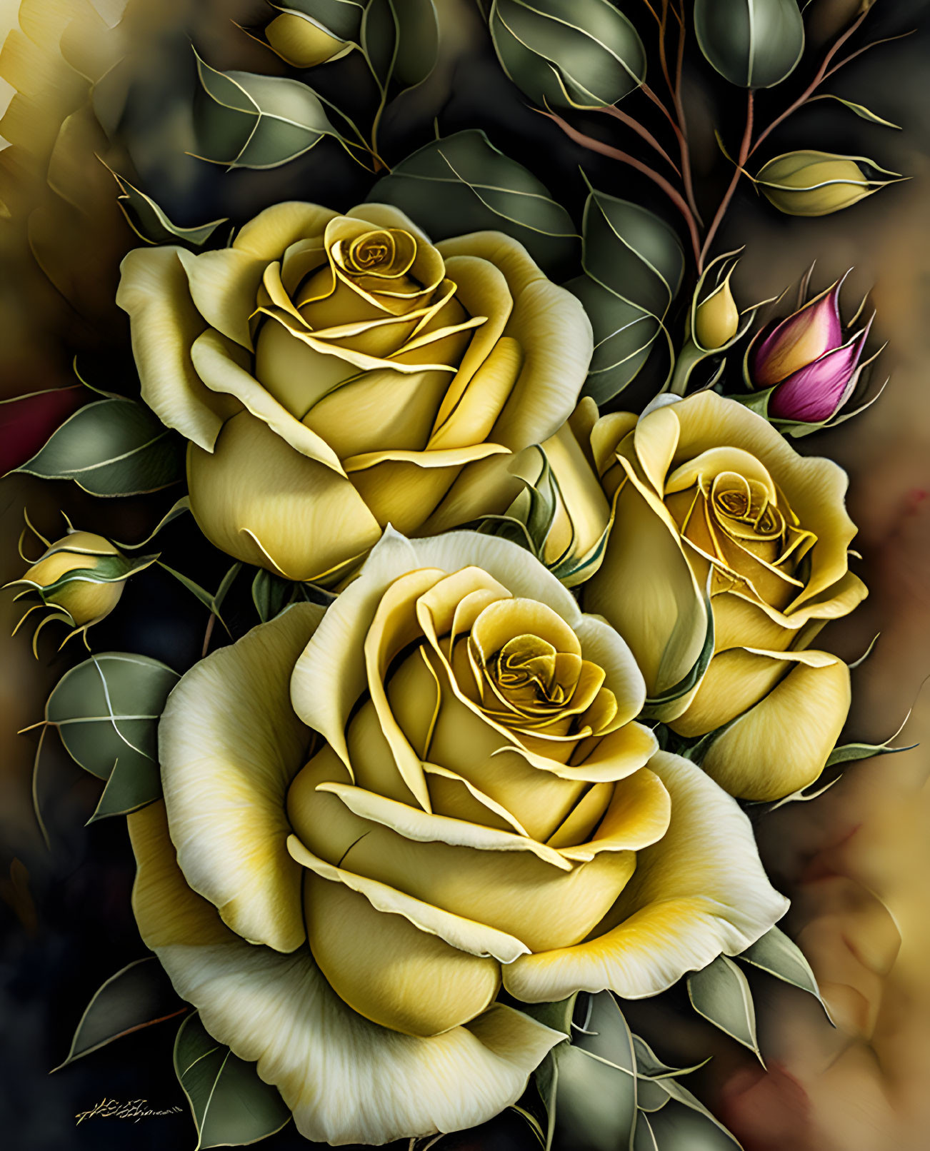 Yellow roses