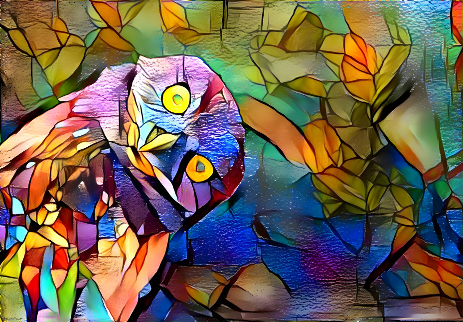 Stain glass owl