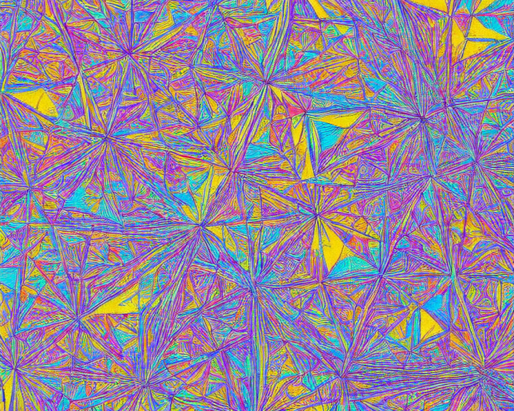 Colorful Abstract Geometric Pattern with Interwoven Lines