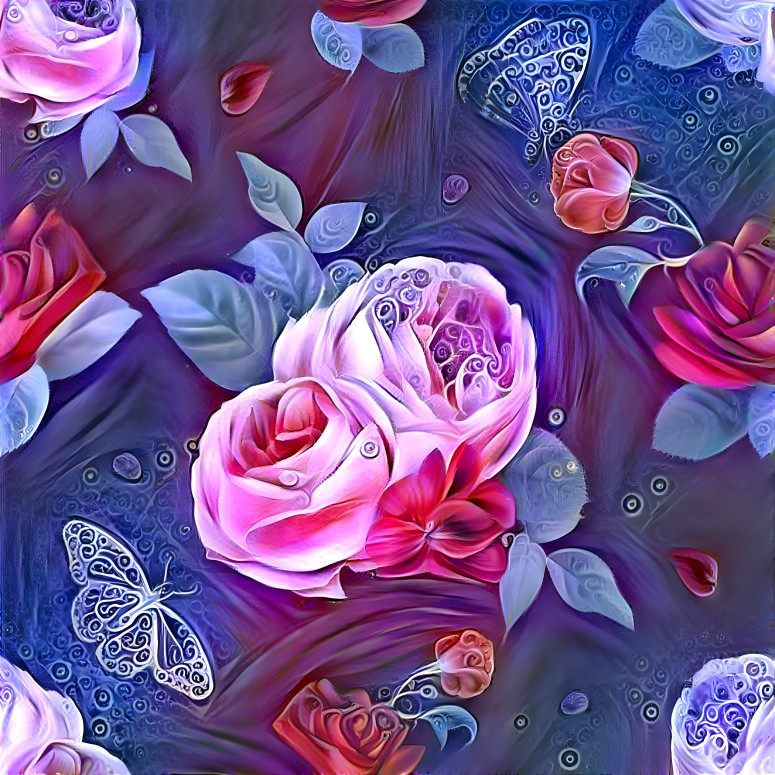 Roses and Butterflies