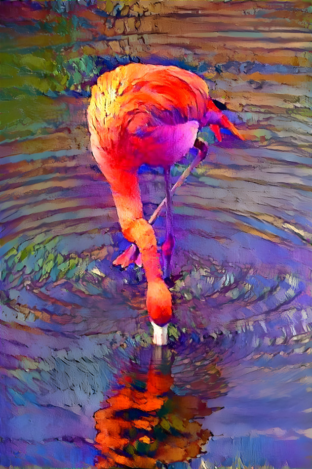 Melting flamingo