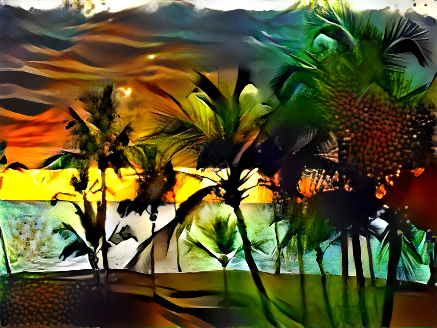 sunset palms