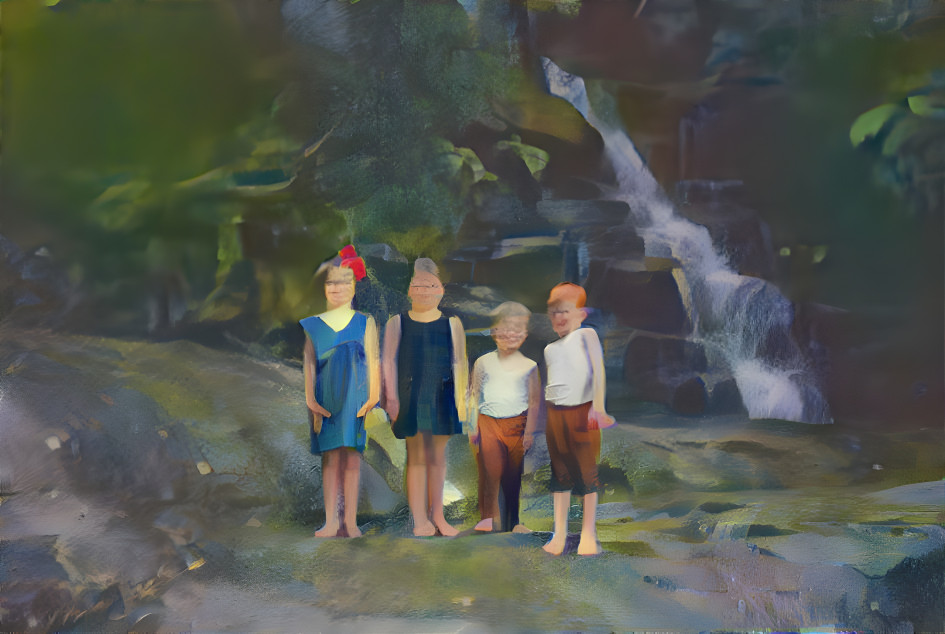 Children by the Waterfall