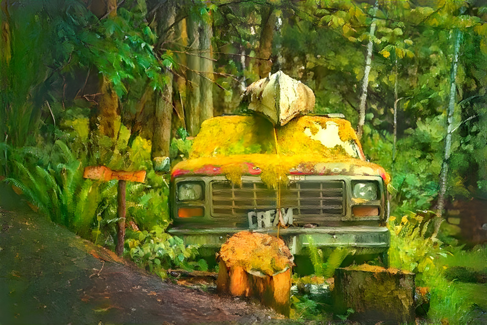 abandoned truck