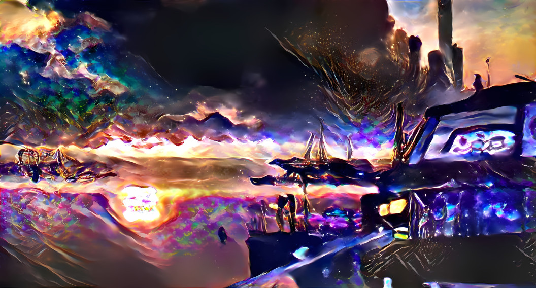 Psychedelic Ocean Sunset