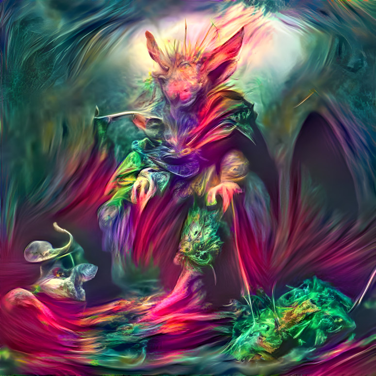 goblin rat king, mystical fae aura