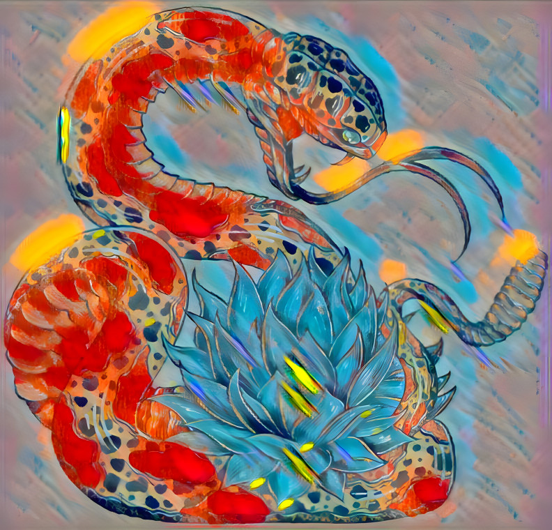 Snake and flower 