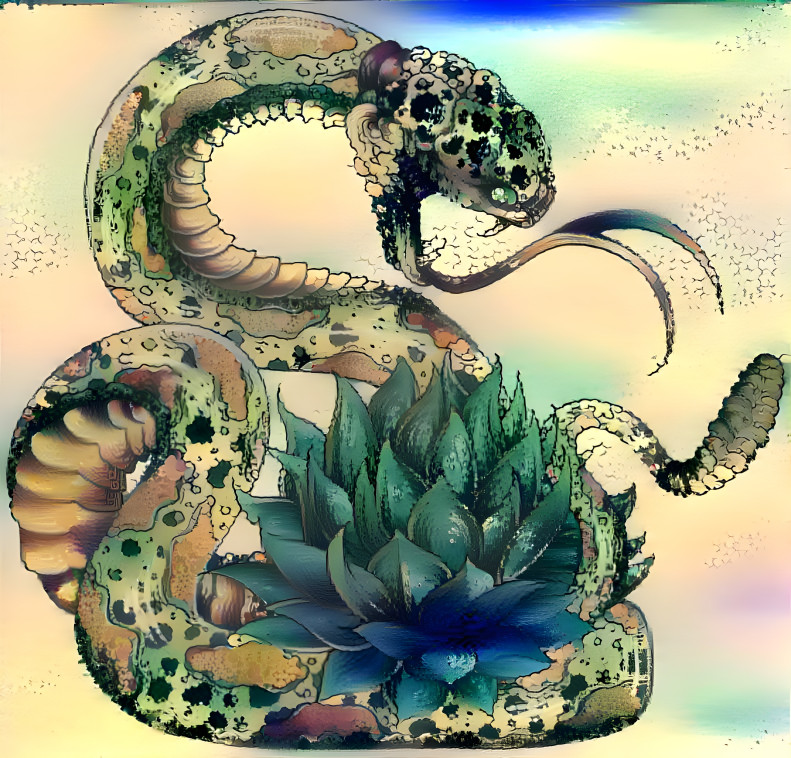 Snake and flower 