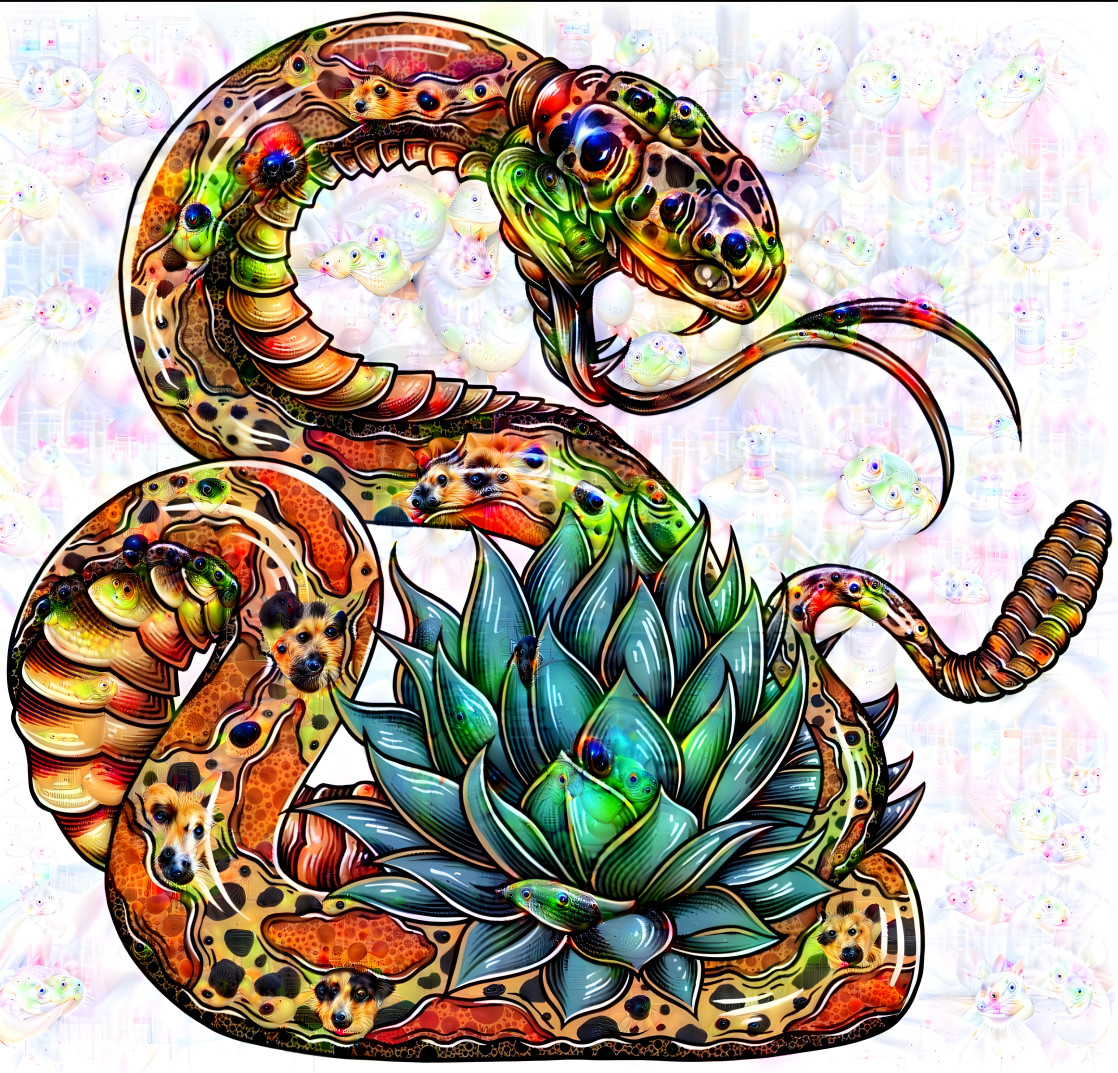 Snake and flower 