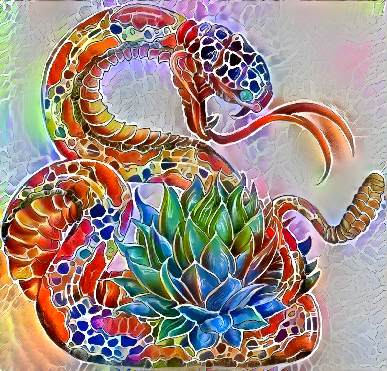 Snake and flower 