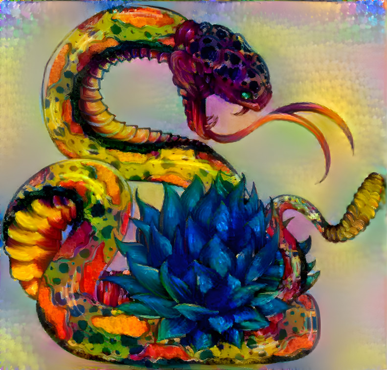 Snake and flower 