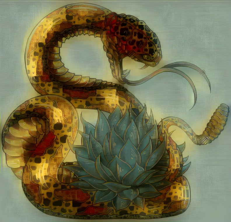 Snake and flower 