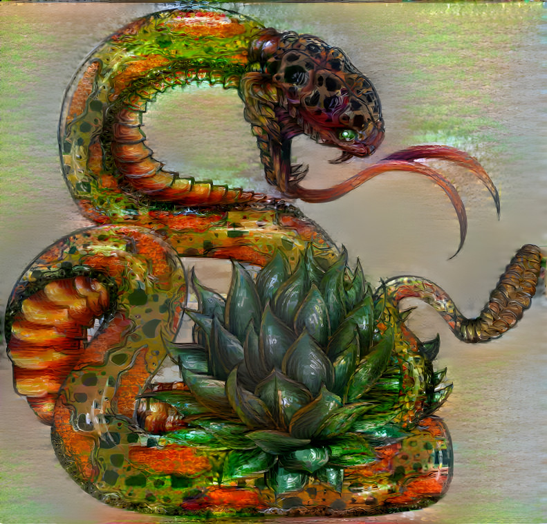 Snake and flower 