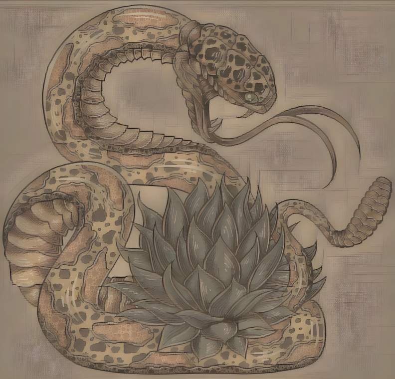 Snake and flower 