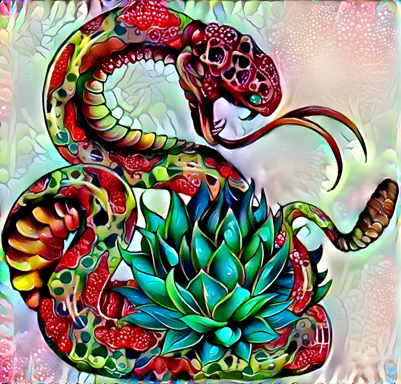 Snake and flower 