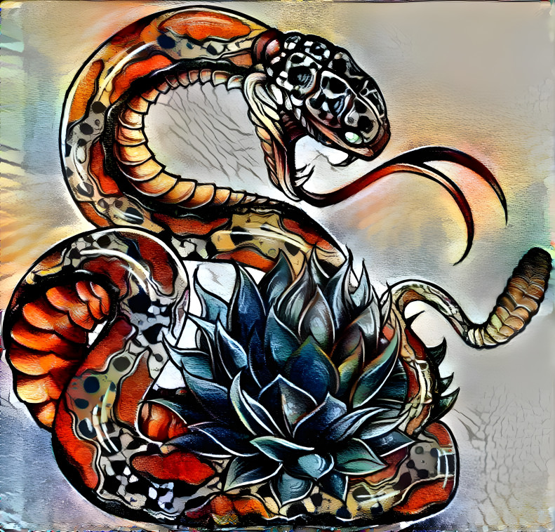 Snake and flower 