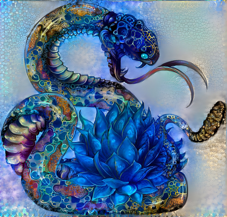 Snake and flower 