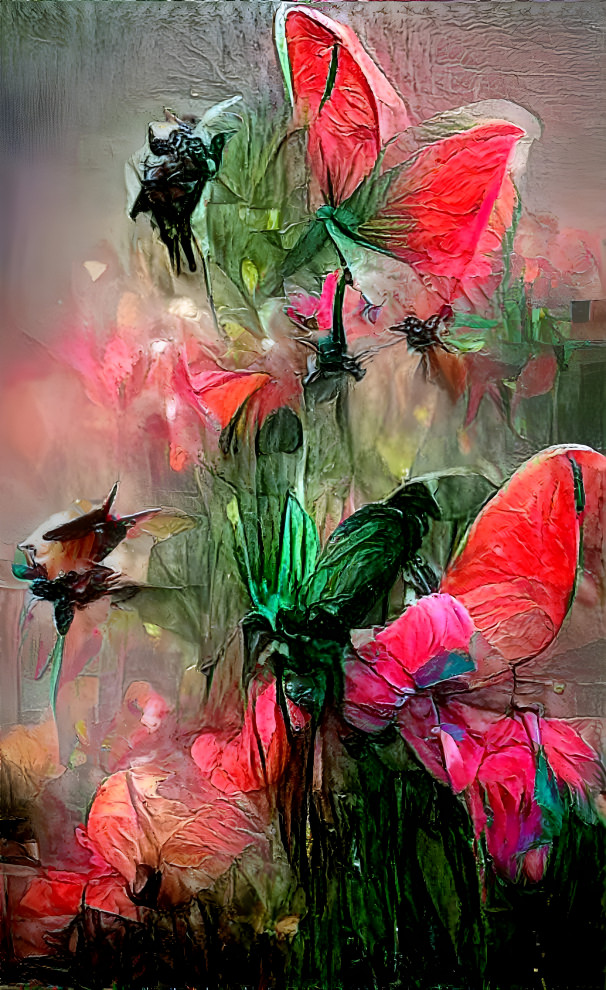 Butterflies and flowers