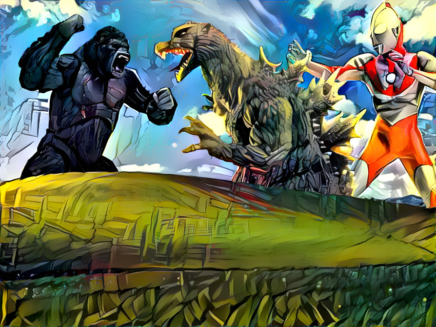 Windows, King Kong, Godzilla e Ultraman