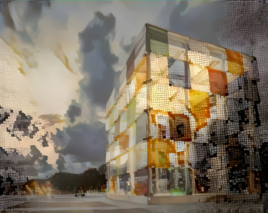 Cube house mosaic 