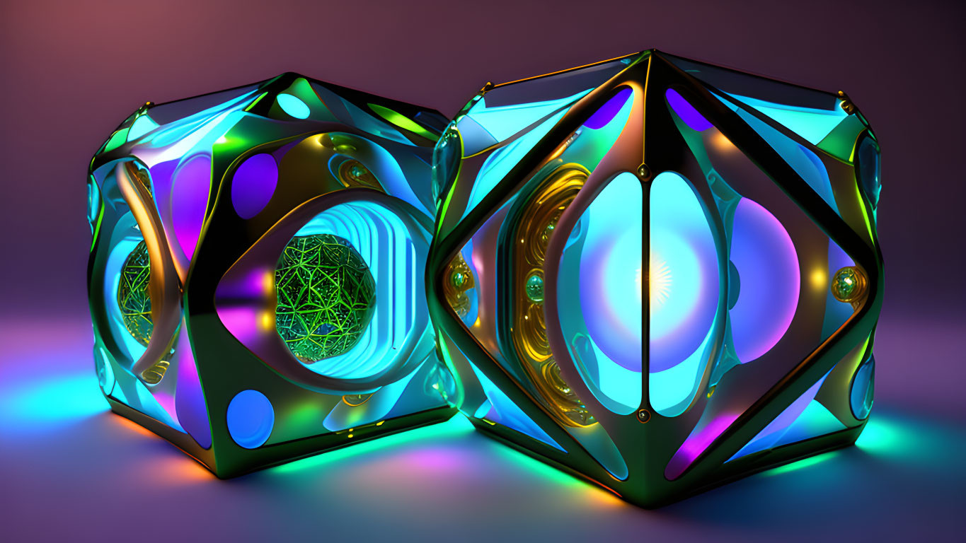 Luminescent geometric structures on moody background