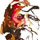 Vibrant digital portrait of a bearded man in cap with 'A' logo