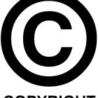 Colorful Paint Splatter Copyright Symbol on White Background