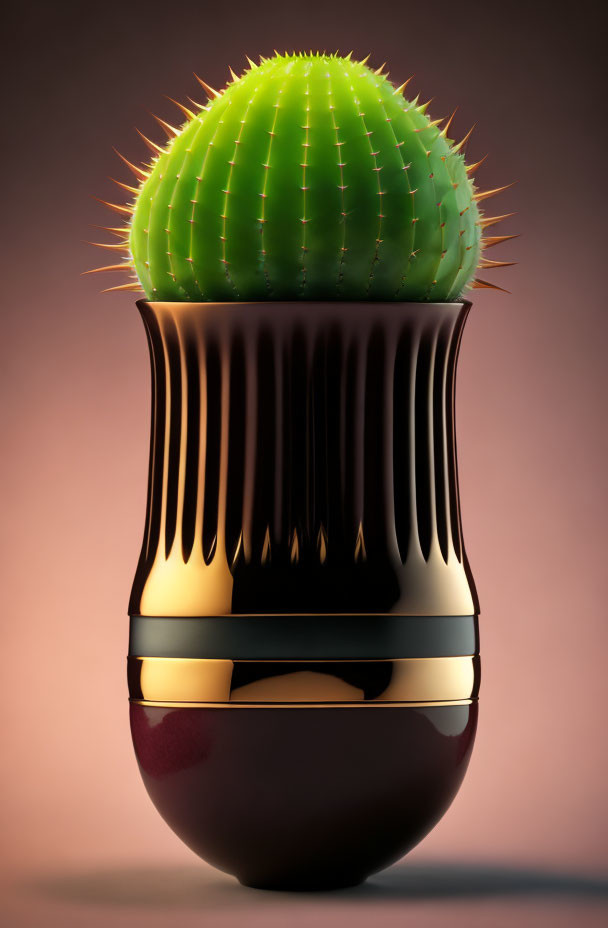 Luxurious Perfume Bottle Design Cactus Plant in Pot