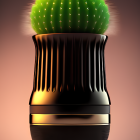 Luxurious Perfume Bottle Design Cactus Plant in Pot