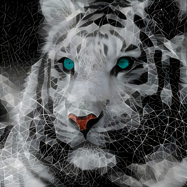 Polygonal White Tiger II