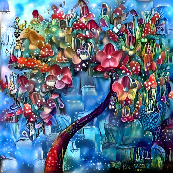 Fantasy Mushroom Flower Tree