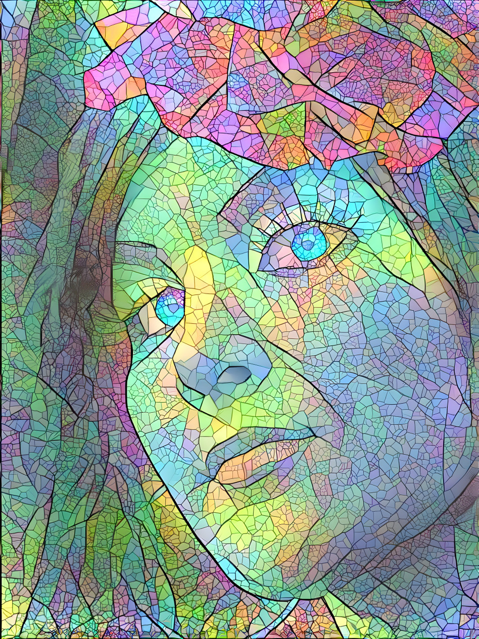 Blue Eyed Woman Polygonized