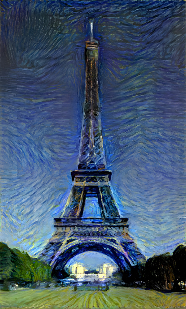 Eifel Tower Starry Night